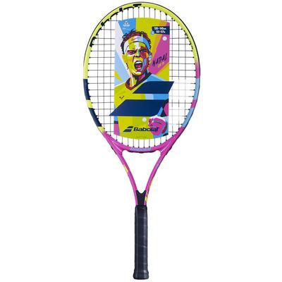 Babolat Nadal 25 Inch Junior Aluminium Tennis Racket (2024) - Pink/Yellow - main image