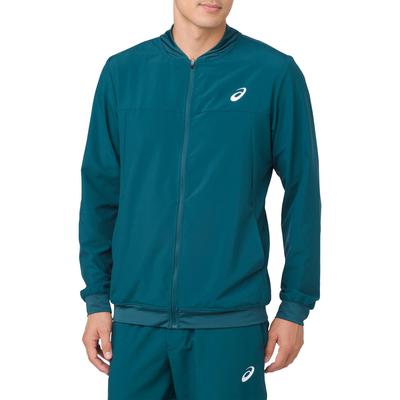 Asics Mens Tennis Jacket Blue Steel Tennisnuts