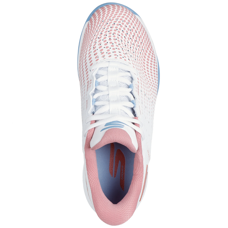 Skechers Womens Viper Court Reload Slip-ins Relaxed Fit - White/Light Blue/Pink - main image