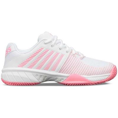 K-Swiss Womens Express Light 2 HB Tennis Shoes - White/Soft Neon Pink