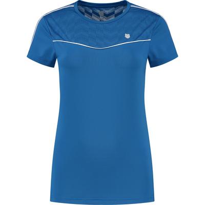 K-Swiss Womens Hypercourt Mesh Round Neck Top - Classic Blue - main image