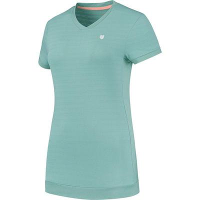 K-Swiss Womens Hypercourt V-Neck Tee - Sage - main image