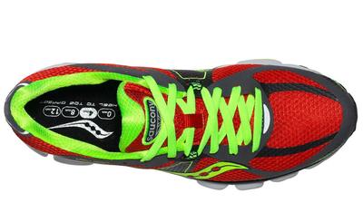 Saucony Mens Mirage 3 Running Shoes - Grey/Red/Citron - main image