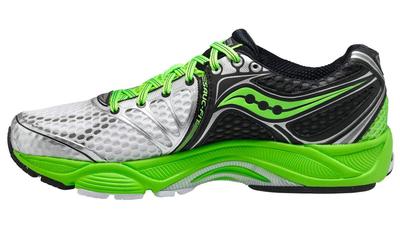Saucony Mens Triumph 10 Running Shoes - White/Green - main image