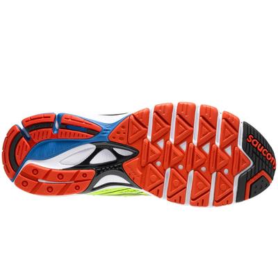 Saucony Mens Ride 6 Running Shoes - Citron/Red/Blue - main image