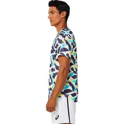 Asics Mens Match Graphic Top - Brilliant White - main image