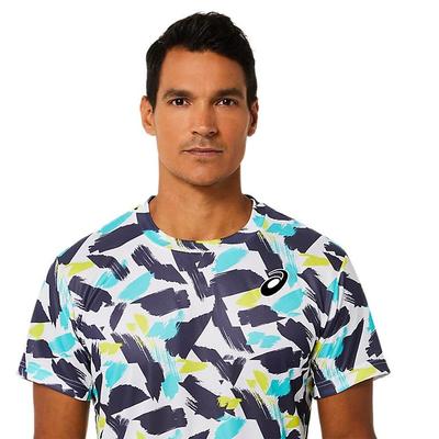 Asics Mens Match Graphic Top - Brilliant White - main image