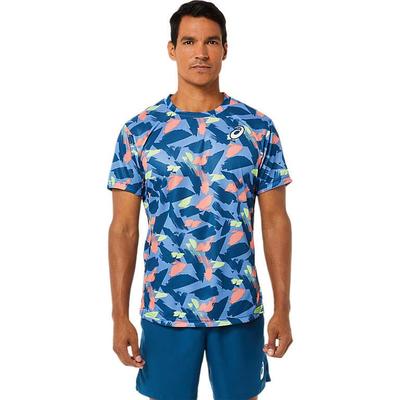 Asics Mens Match Graphic Top - Blue - main image