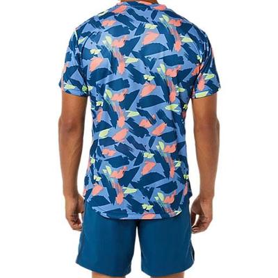 Asics Mens Match Graphic Top - Blue - main image
