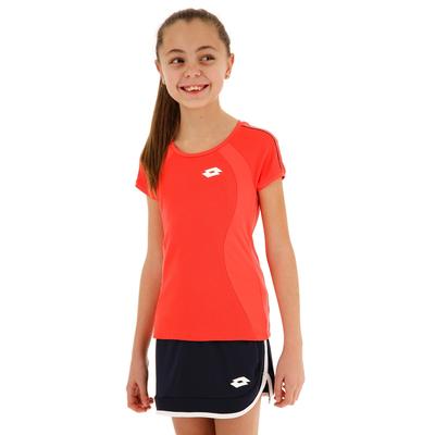 Lotto Girls Team Tee - Red Fluo