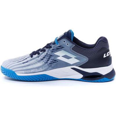 Lotto Mens Mirage 100 Tennis Shoes - All White/Diva Blue/Navy Blue - main image