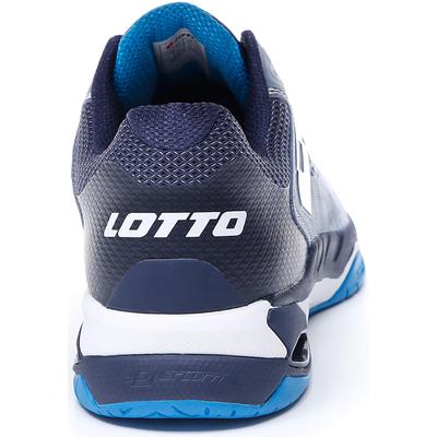 Lotto Mens Mirage 100 Tennis Shoes - All White/Diva Blue/Navy Blue - main image