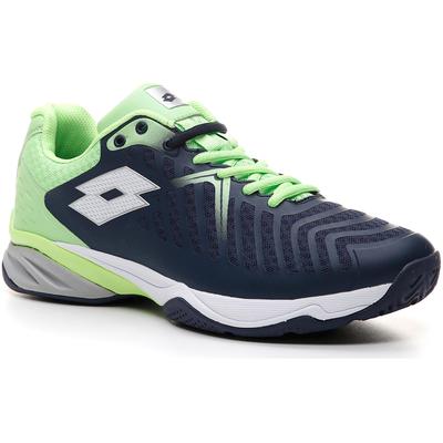 Lotto Mens Space 400 Tennis Shoes - Navy Blue/All White/Green Apple - main image
