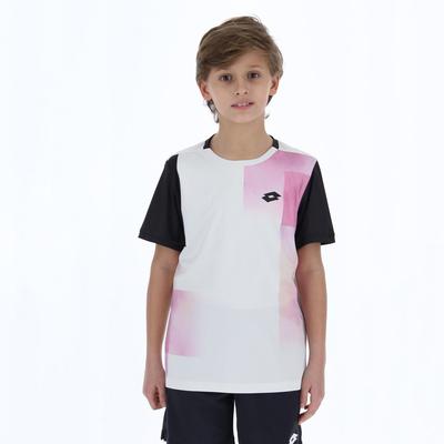 Lotto Boys Tennis Top Ten III Tee - White/Pink - main image