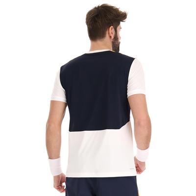 Lotto Mens Top IV Tee 1 - Bright White/Navy