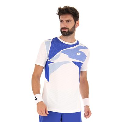 Lotto Mens Tech i D1 Tennis Tee - White/Blue - main image