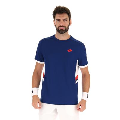 Lotto Mens Squadra III Tennis Tee - Blue/Red - main image