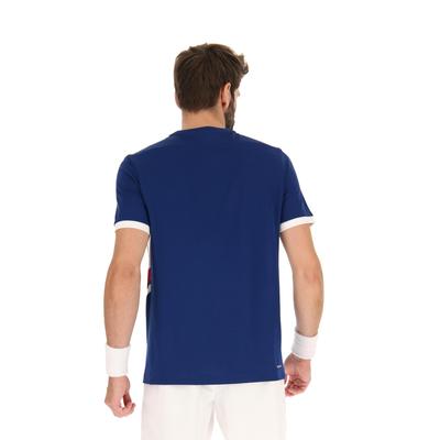 Lotto Mens Squadra III Tennis Tee - Blue/Red - main image