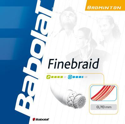 Babolat Finebraid 0.70 Badminton String Set - White