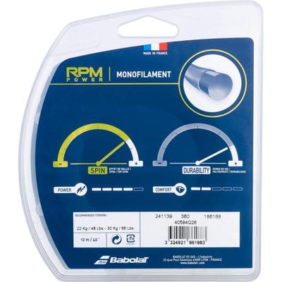 thumbnail interactive-video image 1 of Babolat RPM Power String Reel | 16 Gauge 1.30mm Electric Blue Tennis Racquet String 1 of 12