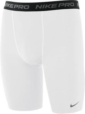 Nike Mens Pro Core 9 inch Compression Shorts - White/Black - Tennisnuts.com