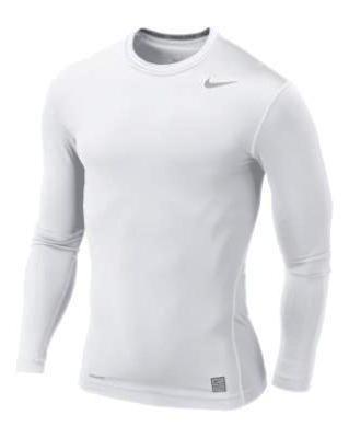 Nike Pro Core Long Sleeve Tight Crew - White/Grey