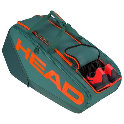 Head Pro 12 Racket Bag XL - Dark Cyan/Fluo Orange