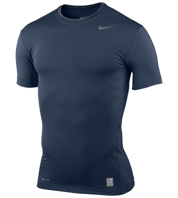 Nike Pro Core Short Sleeve Tight Crew - Obsidian/Cool Grey - main image