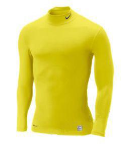 Nike Pro Core Long-Sleeve Mock Tight - Electrolime/Anthracite - main image