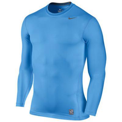 Nike Pro Core Long Sleeve Tight Crew - Uni Blue/Flint Grey - main image