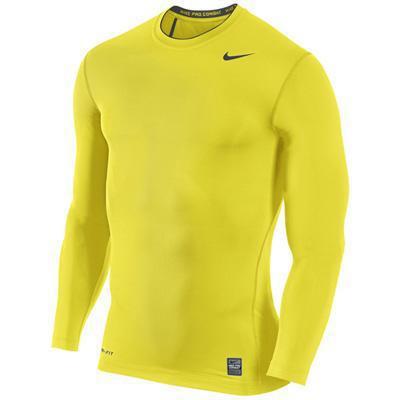 Nike Pro Core Long Sleeve Tight Crew - Electrolime/Anthracite - main image