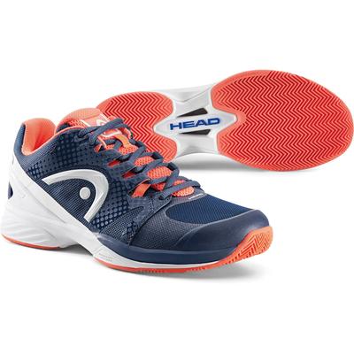 Head Womens Nzzzo Pro Clay Tennis Shoes - Navy/Coral