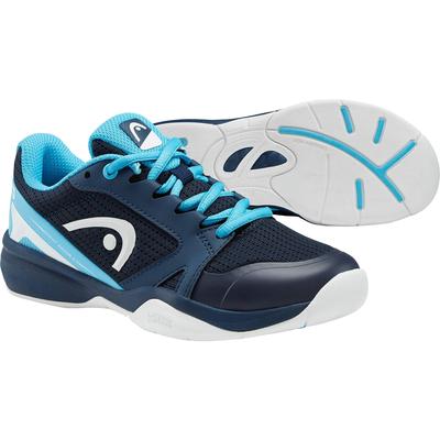 Head Kids Sprint 2.5 Carpet Tennis Shoes - Dark Blue/Aqua