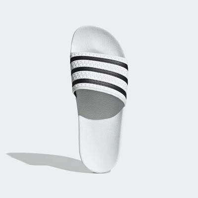 Adidas Mens Adilette Sliders - White - main image