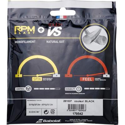 Babolat RPM Blast 125 + Touch VS 130 Hybrid Tennis String Set - Black - main image