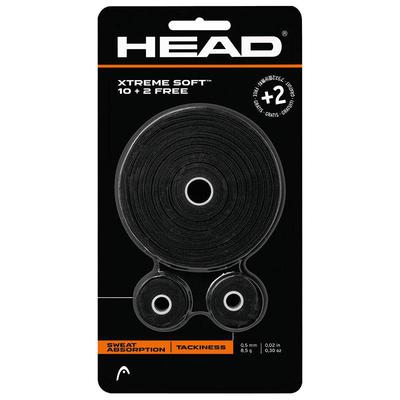 Head Xtreme Soft Overgrips (Pack of 10 + 2 Free) - Black