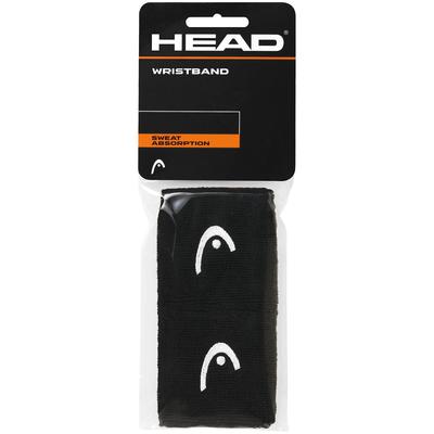 Head Wristband 2.5 Inch Pair - Black