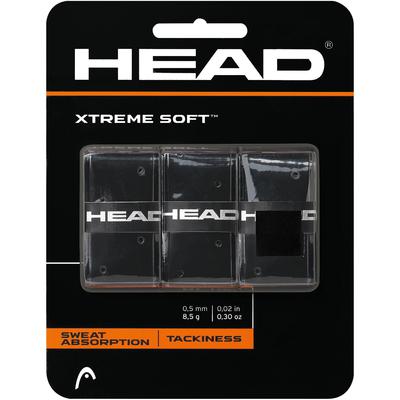 Head Xtreme Soft Overgrips (Pack of 3) - Black - main image