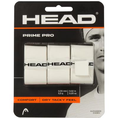 Head Prime Pro Overgrips (Pack of 3) - White