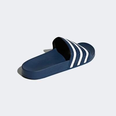 Adidas Mens Adilette Sliders - Navy Blue