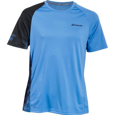 Babolat Boys Performance Crew Neck Tee - Parisian Blue/Black - main image