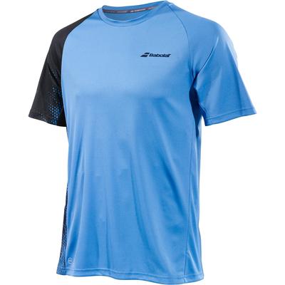 Babolat Boys Performance Crew Neck Tee - Parisian Blue/Black - main image