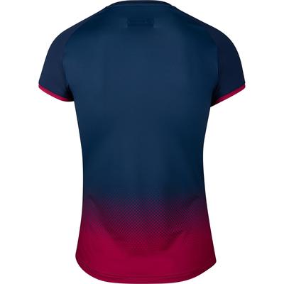Babolat Girls Compete Cap Sleeve Top - Estate Blue/Vivacious Red