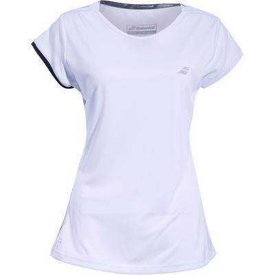 Babolat Girls Performance Cap Sleeve Top - White/Silver - main image