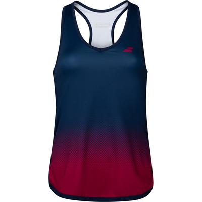 Babolat Womens Compete Tank Top - Estate Blue/Vivacious Red - main image