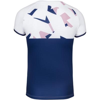 Babolat Womens Compete Cap Sleeve Top - White/Estate Blue