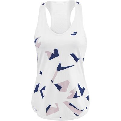 Babolat Womens Compete Tank Top - White/Estate Blue - main image