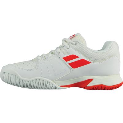Babolat Kids Pulsion Tennis Shoes - White/Bright Red - main image