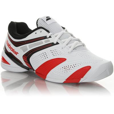 Babolat Mens V-Pro 2 Indoor Carpet Tennis Shoes - White/Red