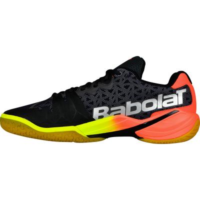 Babolat Mens Shadow Tour Badminton Shoes - Black/Coral/Yellow